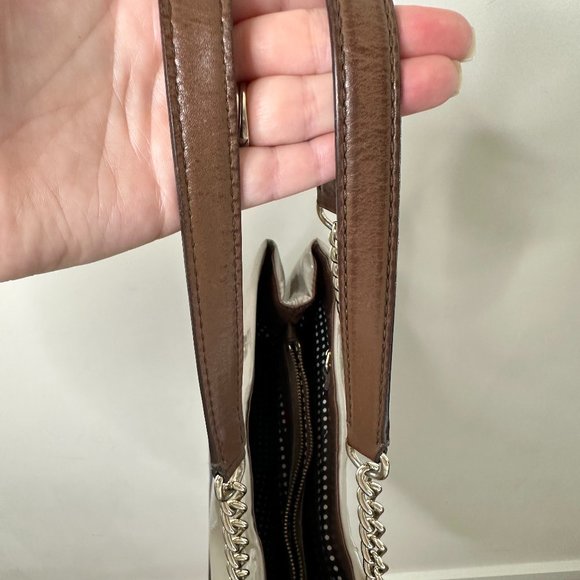 Kate Spade Colorblock Chain-Link Patent Leather Shoulder Bag - Picture 5 of 7